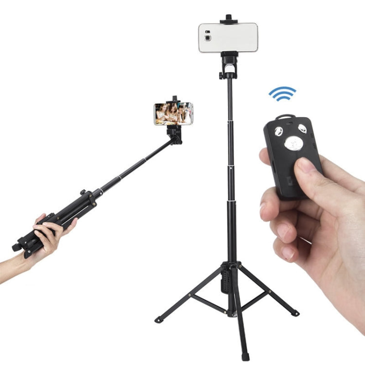 YUNTENG Selfie Stick Treppiede Supporto per fotocamera con telecomando Bluetooth, 1688 Black, 1688 Pink), 1388 Black