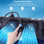 JYS per console di gioco Steam Deck/Switch/OLED Ventola di raffreddamento con staffa, JYS-SD006