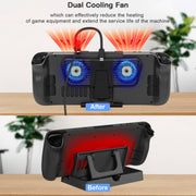 JYS per console di gioco Steam Deck/Switch/OLED Ventola di raffreddamento con staffa, JYS-SD006
