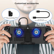 JYS per console di gioco Steam Deck/Switch/OLED Ventola di raffreddamento con staffa, JYS-SD006