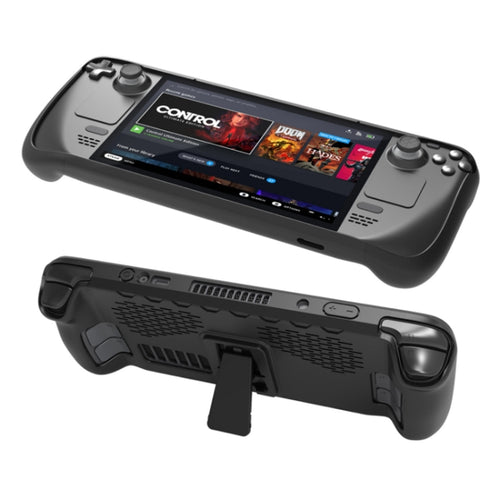Custodia in TPU portatile JYS per Steam Deck + adesivo pulsante touchpad, TPU Case + Touchpad Button Sticker