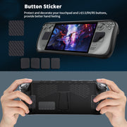 Custodia in TPU portatile JYS per Steam Deck + adesivo pulsante touchpad, TPU Case + Touchpad Button Sticker
