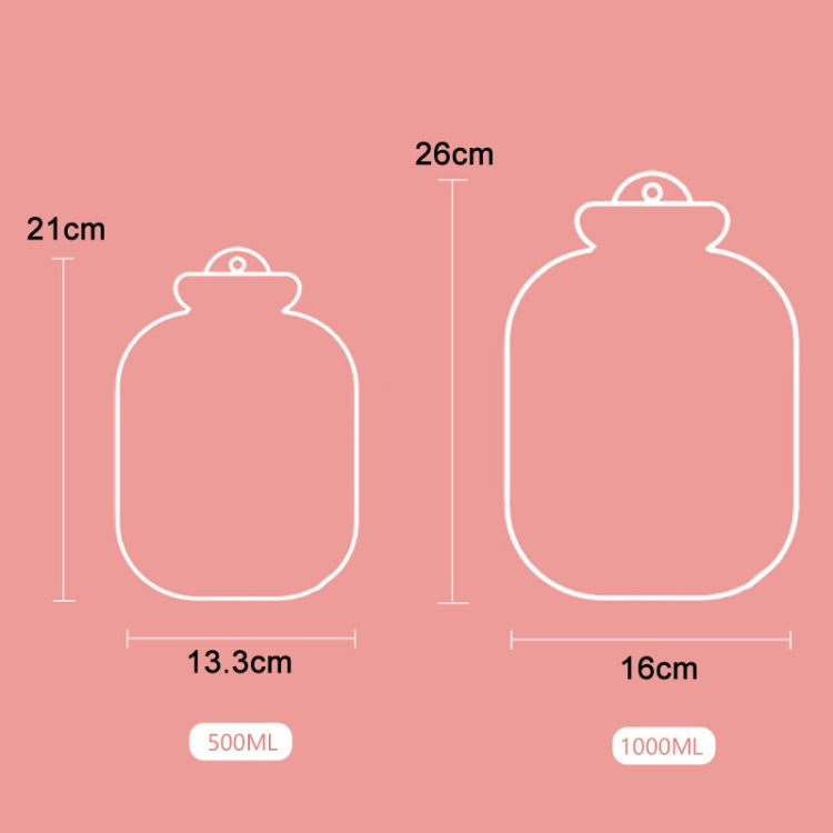 Mini borsa per acqua calda a getto d'acqua portatile in peluche, 500ML Pink, 500ML Blue, 500ML Green, 500ML Mint Green, 1000ML Pink, 1000ML Blue, 1000ML Green, 1000ML Mint Green, 1000ML Insert Yellow, 1000ML Insert Pink, 1000ML Insert Blue             ...
