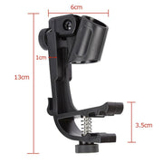 Clip regolabile da 2 pezzi sul bordo del tamburo Supporto per microfono con supporto antiurto per microfono, M00661
