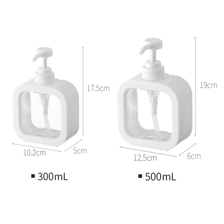 Flacone diviso per disinfettante per le mani trasparente Flacone per emulsione in plastica a pressa, 300ml, 500ml