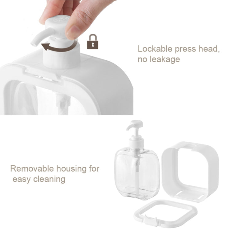 Flacone diviso per disinfettante per le mani trasparente Flacone per emulsione in plastica a pressa, 300ml, 500ml
