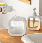 Flacone diviso per disinfettante per le mani trasparente Flacone per emulsione in plastica a pressa, 300ml, 500ml