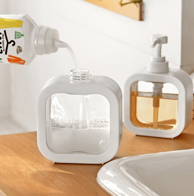 Flacone diviso per disinfettante per le mani trasparente Flacone per emulsione in plastica a pressa, 300ml, 500ml