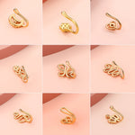 10 pezzi Clip per naso a forma di U in rame intarsiato con decorazione del naso in zircone, G-364 Gold, G-365 Silver, G-247 Gold, G-248 Silver, G-251 Gold, G-252 Silver, G-253 Gold, G-254 Silver, G-235 Gold, G-236 Silver, G-231 Gold, G-232 Silver      ...