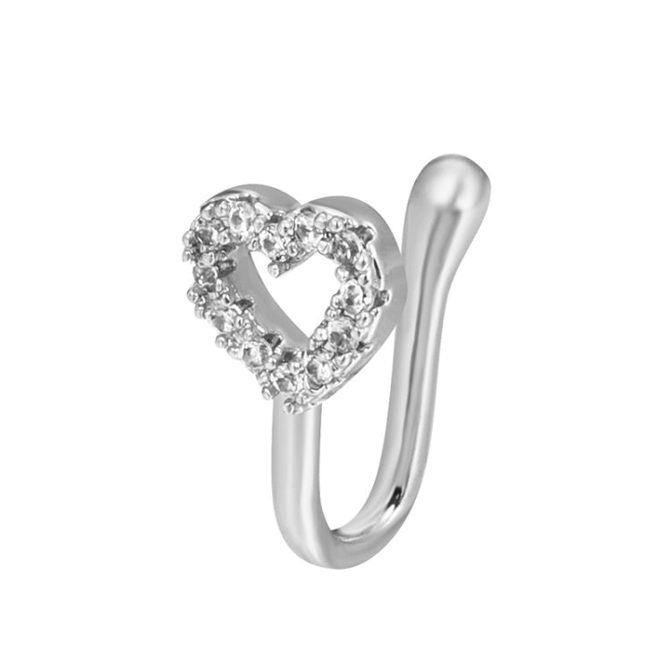 10 pezzi Clip per naso a forma di U in rame intarsiato con decorazione del naso in zircone, G-364 Gold, G-365 Silver, G-247 Gold, G-248 Silver, G-251 Gold, G-252 Silver, G-253 Gold, G-254 Silver, G-235 Gold, G-236 Silver, G-231 Gold, G-232 Silver      ...