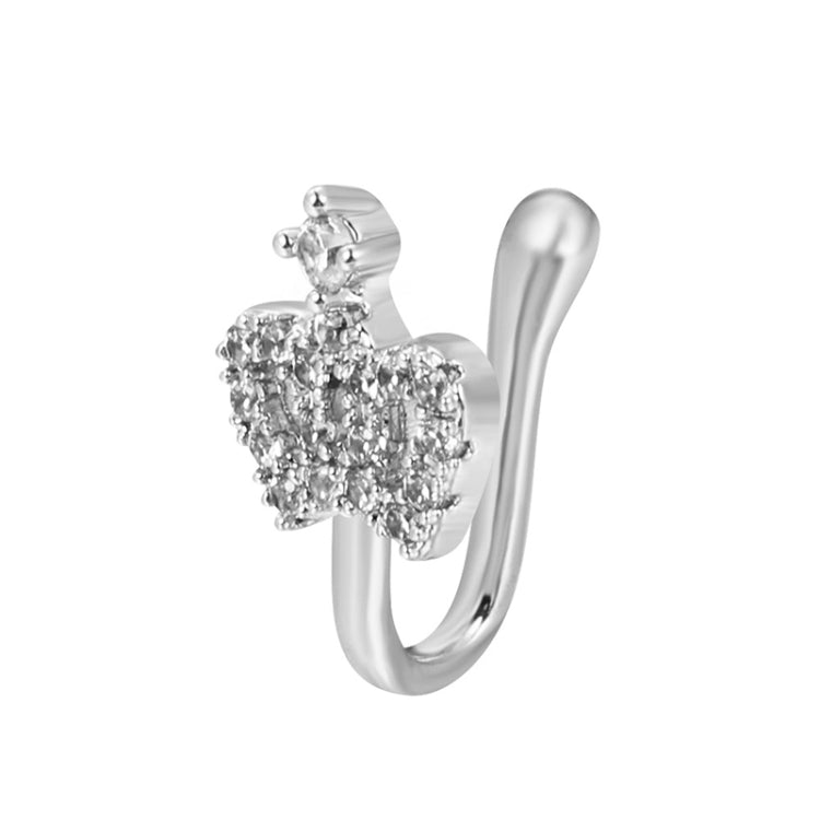 10 pezzi Clip per naso a forma di U in rame intarsiato con decorazione del naso in zircone, G-364 Gold, G-365 Silver, G-247 Gold, G-248 Silver, G-251 Gold, G-252 Silver, G-253 Gold, G-254 Silver, G-235 Gold, G-236 Silver, G-231 Gold, G-232 Silver      ...