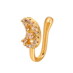 10 pezzi Clip per naso a forma di U in rame intarsiato con decorazione del naso in zircone, G-364 Gold, G-365 Silver, G-247 Gold, G-248 Silver, G-251 Gold, G-252 Silver, G-253 Gold, G-254 Silver, G-235 Gold, G-236 Silver, G-231 Gold, G-232 Silver      ...