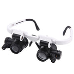 Lente d'ingrandimento da testa 8x 15x 23x con 2 LED
