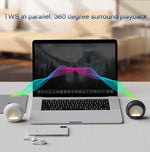 Mini altoparlante Bluetooth RGB con luce notturna