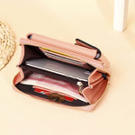 Borsa a tracolla a tracolla Borsa da donna lunga per cellulare di grande capacità, Style 3 Yellow, Style 3 Red, Style 3 Blue, Style 3 Black, Style 3 Pink, Style 3 Apricot