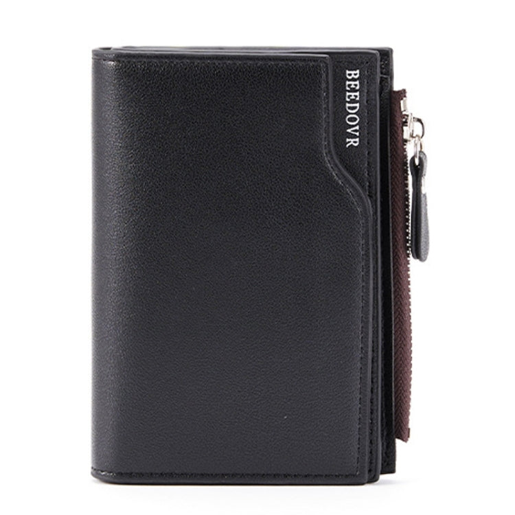 BEEDOVR 9902 Portafoglio corto da uomo con cerniera multi-card ID Bag, BEEDOVR 9902 Black, BEEDOVR 9902 Brown