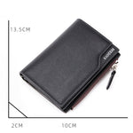 BEEDOVR 9902 Portafoglio corto da uomo con cerniera multi-card ID Bag, BEEDOVR 9902 Black, BEEDOVR 9902 Brown