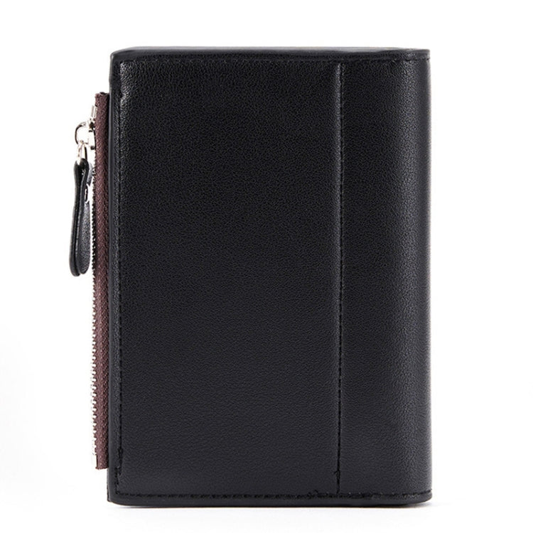 BEEDOVR 9902 Portafoglio corto da uomo con cerniera multi-card ID Bag, BEEDOVR 9902 Black, BEEDOVR 9902 Brown