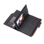 BEEDOVR 9902 Portafoglio corto da uomo con cerniera multi-card ID Bag, BEEDOVR 9902 Black, BEEDOVR 9902 Brown