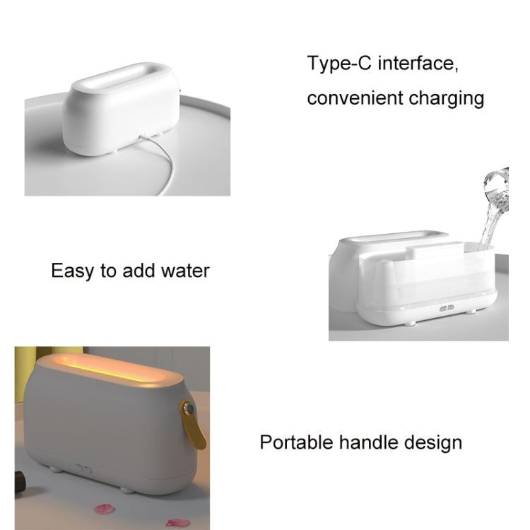 Simulazione Fiamma Aromaterapia Umidificatore Camera da letto Luce ambientale, White, Green, Gray, 3 Colors (RGB)