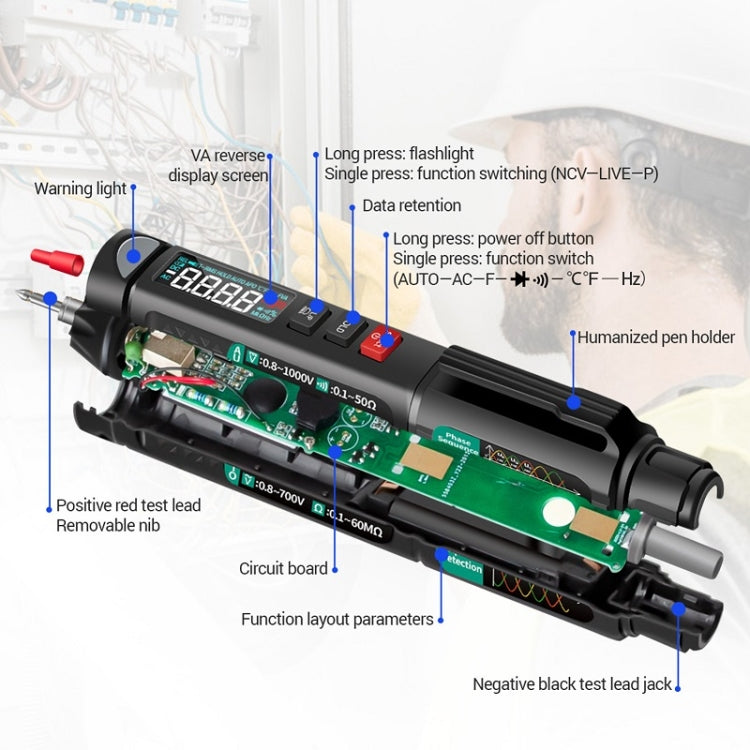 Multimetro digitale ANENG A3007/A3008 con accessori