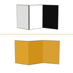 Riflettori per foto in cartoncino pieghevole a tre ante, A3 One Side All White, A3 One Side All Black, A3 One Side All Gold, A4 One Side All White, A4 One Side All Silver, A4 One Side All Gold