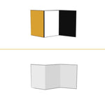 Riflettori per foto in cartoncino pieghevole a tre ante, A3 One Side All White, A3 One Side All Black, A3 One Side All Gold, A4 One Side All White, A4 One Side All Silver, A4 One Side All Gold