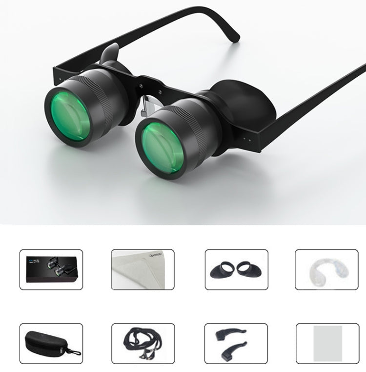 D-1548 Binocolo da pesca con messa a fuoco regolabile 10x HD, specifiche:, Only Binoculars, With Grey Polarised Lens, With Yellow Polarised Lens, With Red Polarised Lens, With Grey+Yellow Polarised Lens, With Tricolour Polarised Lens