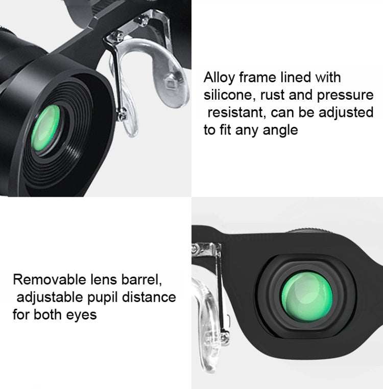 D-1548 Binocolo da pesca con messa a fuoco regolabile 10x HD, specifiche:, Only Binoculars, With Grey Polarised Lens, With Yellow Polarised Lens, With Red Polarised Lens, With Grey+Yellow Polarised Lens, With Tricolour Polarised Lens