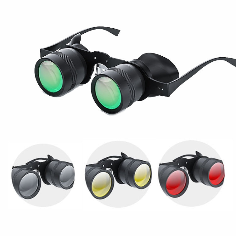 D-1548 Binocolo da pesca con messa a fuoco regolabile 10x HD, specifiche:, Only Binoculars, With Grey Polarised Lens, With Yellow Polarised Lens, With Red Polarised Lens, With Grey+Yellow Polarised Lens, With Tricolour Polarised Lens