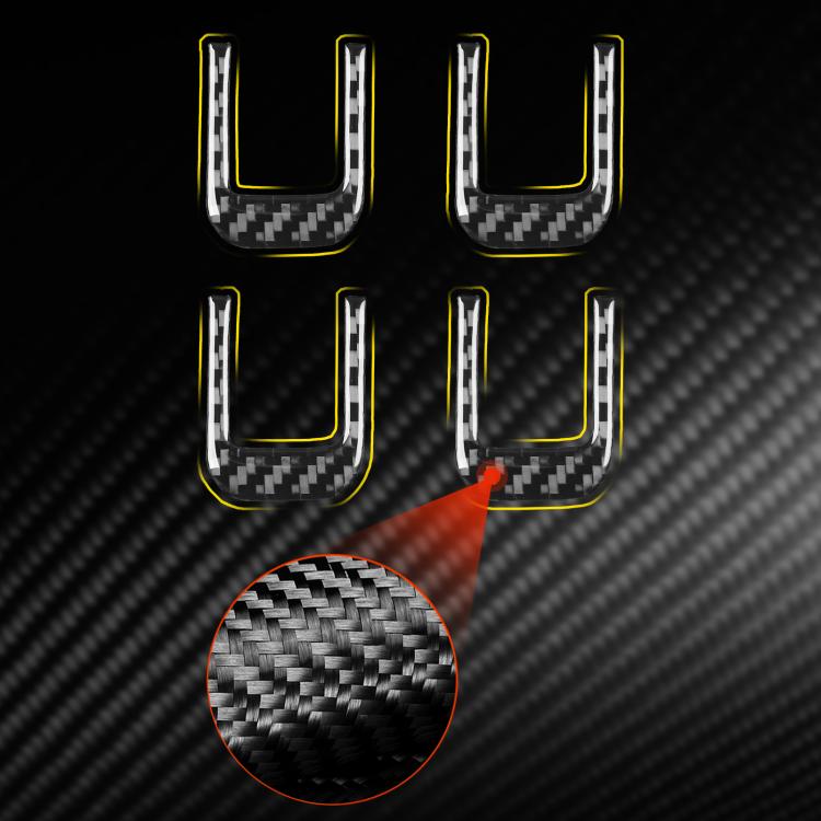 Adesivi decorativi per aletta parasole per Chevrolet Corvette C8, set da 4 pezzi.