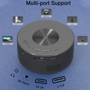 YT200 320 X 180P LED HD Mini proiettore Supporto alimentato tramite USB Schermo del telefono con connessione cablata, Black, White