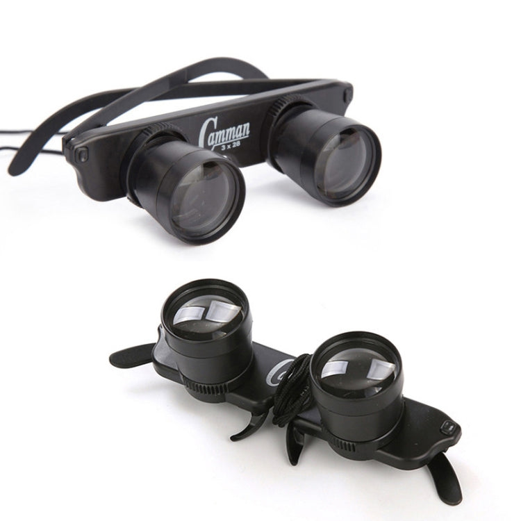 Binocolo da pesca Camman 3 x 28 con messa a fuoco regolabile in vetro, specifiche:, Only  Binoculars, With Zippered Glasses Case