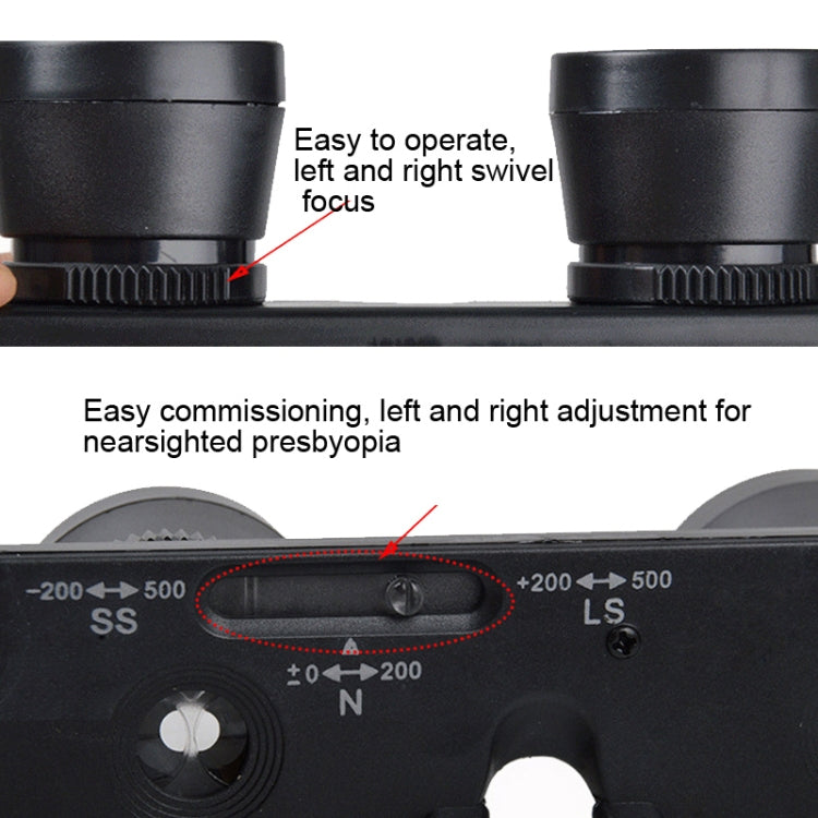 Binocolo da pesca Camman 3 x 28 con messa a fuoco regolabile in vetro, specifiche:, Only  Binoculars, With Zippered Glasses Case