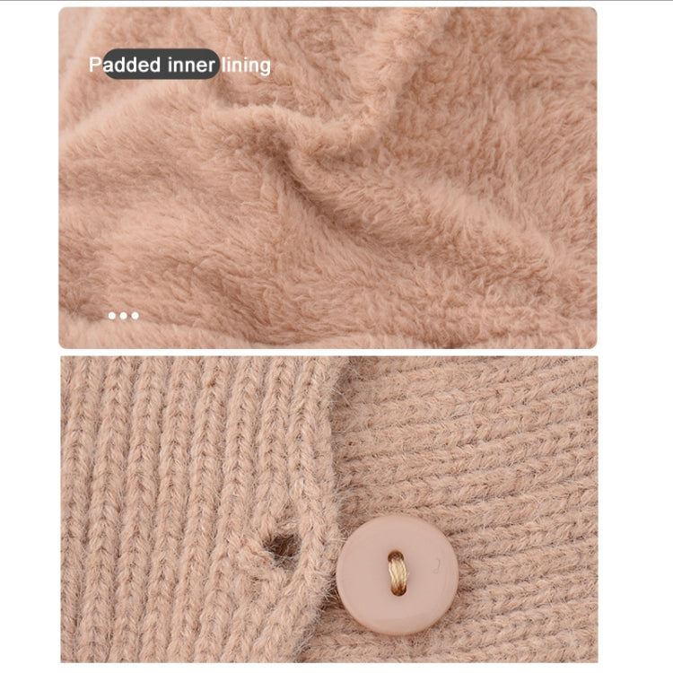 Cappello da donna monopezzo, sciarpa, cappello lavorato a maglia caldo e berretto in velluto