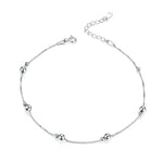 SCT005 S925 Cavigliera in Argento Placcato Oro Bianco Cavigliera, SCT005