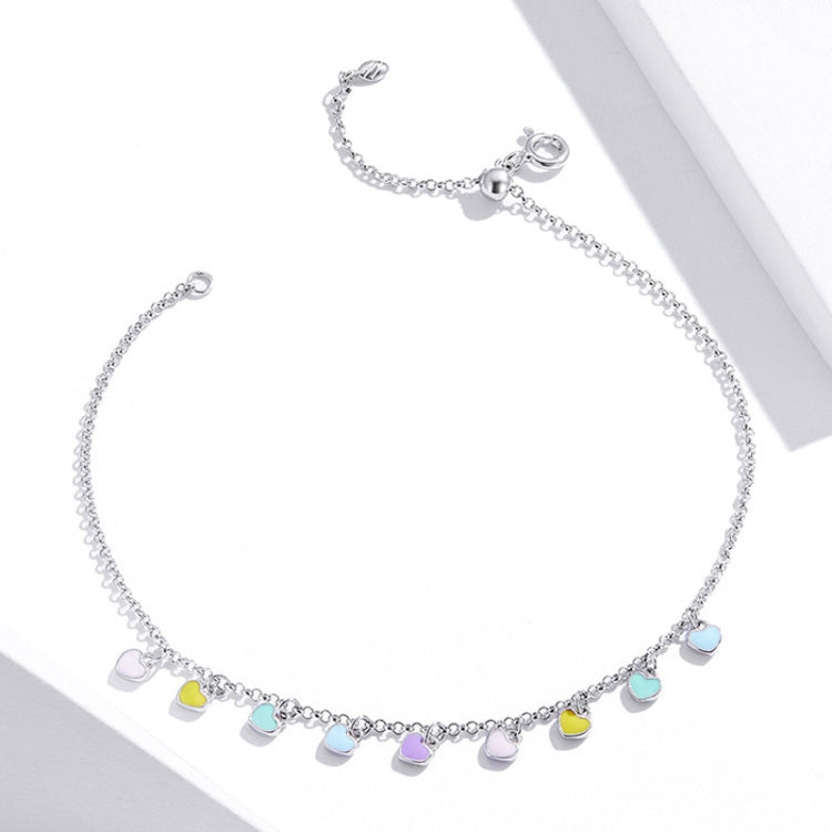 SCT020 Cavigliera in argento Rainbow Love S925 Cavigliera in argento, SCT020