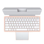 KF7800 Tastiera nascosta Bluetooth senza fili del computer portatile della compressa del touchpad con cuoio dell'unità di elaborazione, KF8700 (Blue), KF8700 (Black), KF8700 (White), KF8700 (Pink)