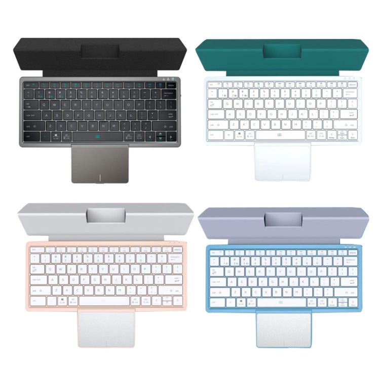 KF7800 Tastiera nascosta Bluetooth senza fili del computer portatile della compressa del touchpad con cuoio dell'unità di elaborazione, KF8700 (Blue), KF8700 (Black), KF8700 (White), KF8700 (Pink)