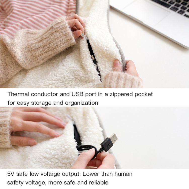 AI-540 72x115cm USB Body Warmer Coperta Riscaldatore per ufficio Scialle riscaldante elettrico, 72x115cm Pink Rabbit Stripes, 72x115cm Khaki Elk Stripes, 72x115cm Green, 72x115cm Pink, 72x115cm Gray Cat Stripes
