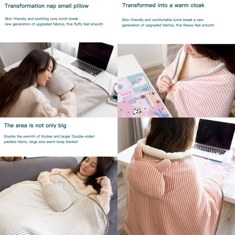 AI-540 72x115cm USB Body Warmer Coperta Riscaldatore per ufficio Scialle riscaldante elettrico, 72x115cm Pink Rabbit Stripes, 72x115cm Khaki Elk Stripes, 72x115cm Green, 72x115cm Pink, 72x115cm Gray Cat Stripes