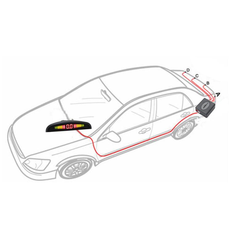 Sistema di sensori di parcheggio con avvisatore acustico e display LCD