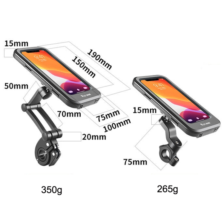 WEST BIKING Supporto per telefono impermeabile e antiurto per bicicletta, stile:, Handlebar, Raise Handlebar