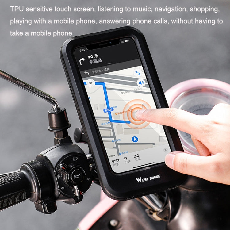 WEST BIKING Supporto per telefono impermeabile e antiurto per bicicletta, stile:, Handlebar, Raise Handlebar