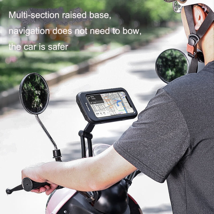 WEST BIKING Supporto per telefono impermeabile e antiurto per bicicletta, stile:, Handlebar, Raise Handlebar