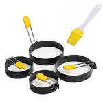 Stampo antiaderente per uova fritte rotonde antiaderenti da 3/4 di pollice, 4-Pack Anti-Hot