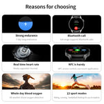 UM93Pro 1,28 pollici frequenza cardiaca/monitoraggio dell'ossigeno nel sangue orologio Bluetooth con funzione NFC