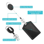 2 set ZT-6330 3 in 1 Custodia protettiva per cavezza con fibbia retrattile in pelle PU, ZT-6330