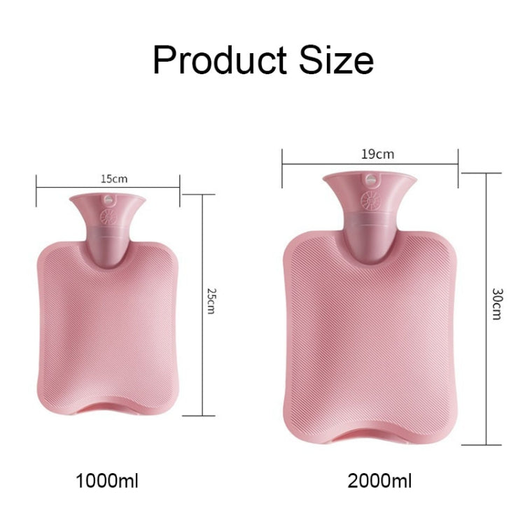 Grande borsa per acqua calda in PVC iniettato ad acqua antideflagrante, specifiche:, 1000ml (Light Pink), 1000ml (Leather Pink), 1000ml (Orange), 1000ml (Bean Green), 1000ml (Light Gray), 1000ml (Dark Gray), 1000ml (Navy Blue), 1000ml (Sky Blue)       ...