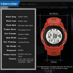 SYNOKE 9811 Orologio per studenti da corsa all'aperto con grande schermo luminoso